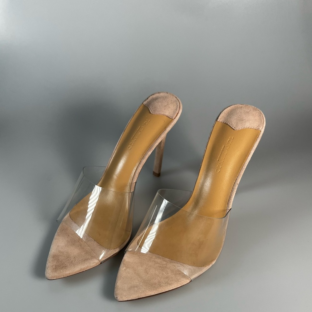 Tony Bianco Marley Clear Vinylite/Skin 10.5cm Heels